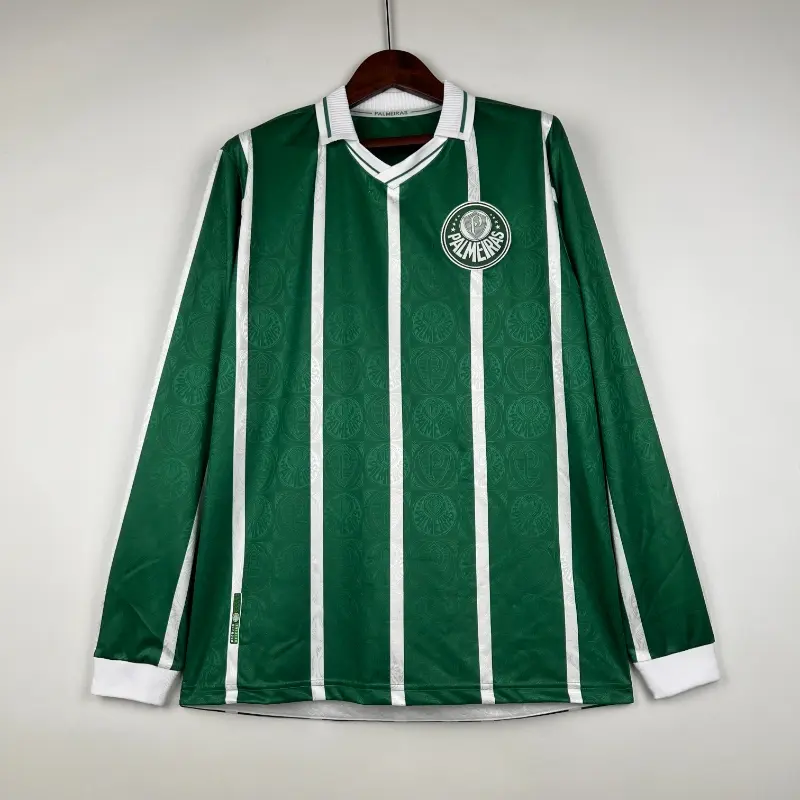Retro 1993 Palmeiras Long Sleeve Soccer Jersey Home