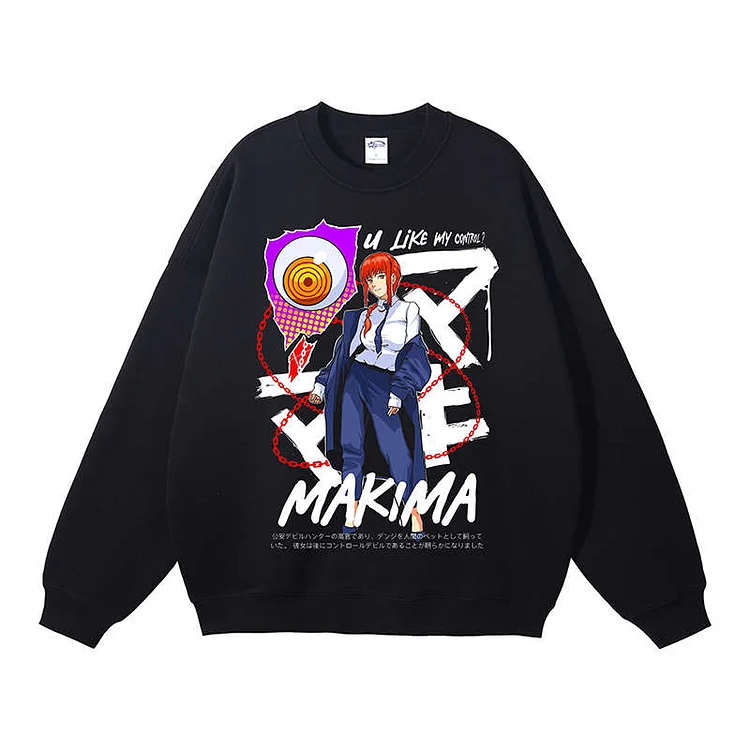 Pure Cotton Chainsaw Man Makima Pullover  weebmemes