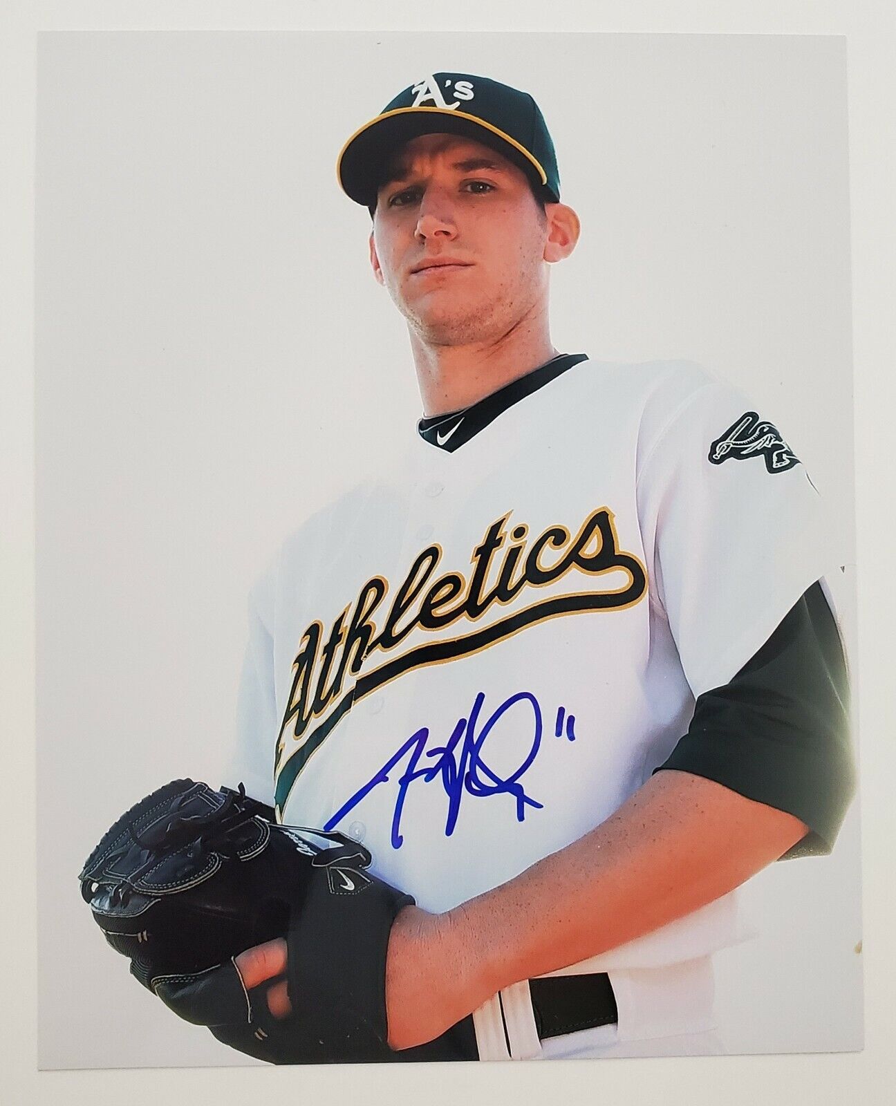 Jarrod Parker Signed 8x10 Photo Poster painting MLB Oakland Athletics Pitcher Auto RAD