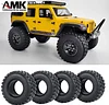 AMK 2Pcs 1.0" Rubber All Terrain Tires 25x50x20mm for 1/24 RC Crawler Cars Axial SCX24 AXI90081 AXI00001 AXI00002 1/18 TRX4M (2PCS)