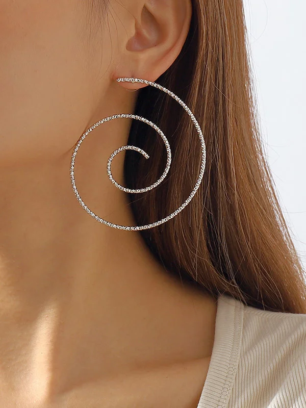 Geometric Hollow Drop Earrings