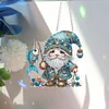 DIY Fishing Gnome Diamond Painting Single-sided Hanging Pendant