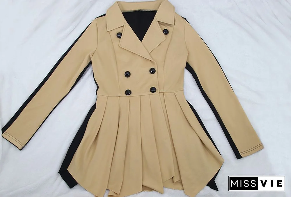 Hot Style Women Solid-color Long-sleeved Thickened Coat