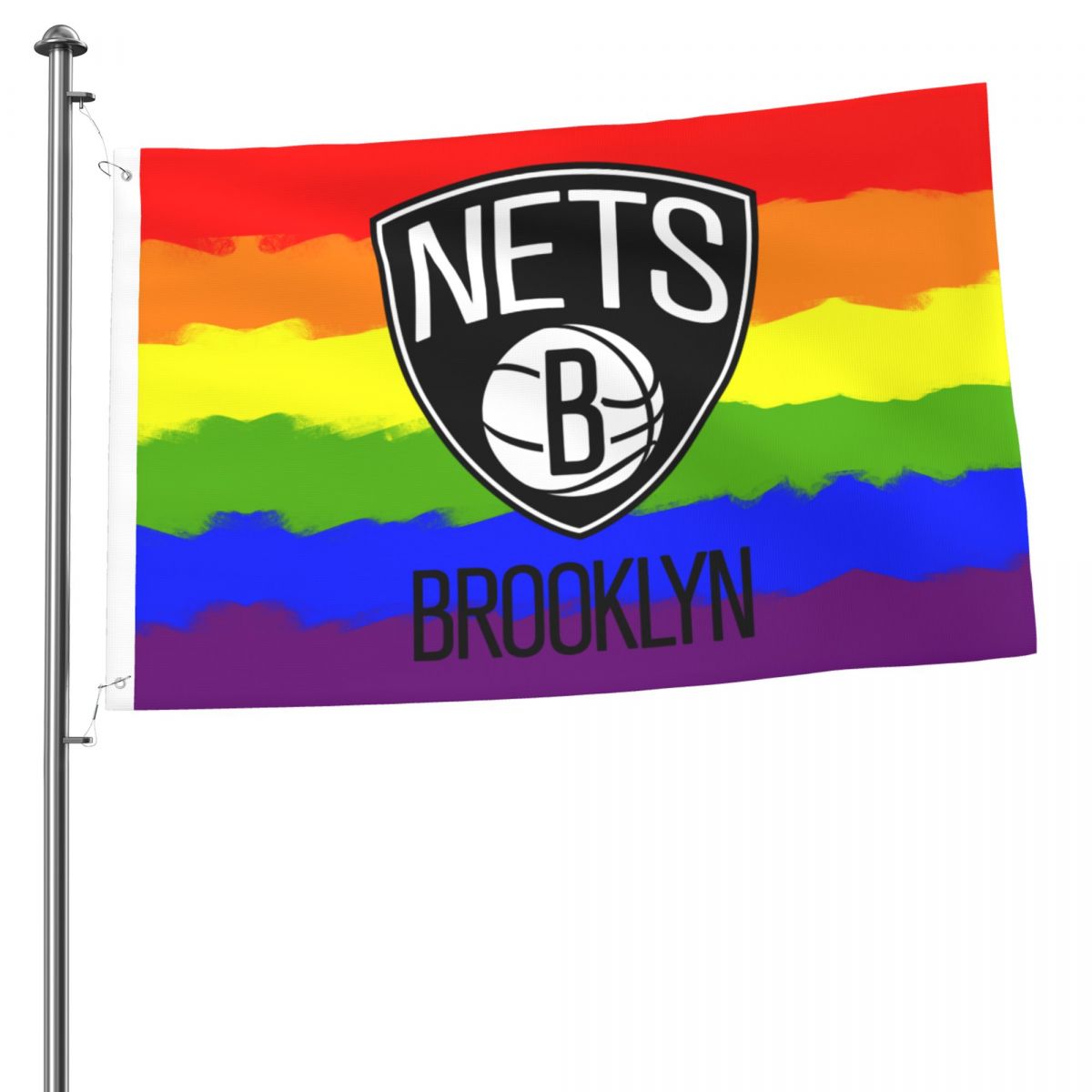 Brooklyn Nets Traditional Pride 2x3 FT UV Resistant Flag