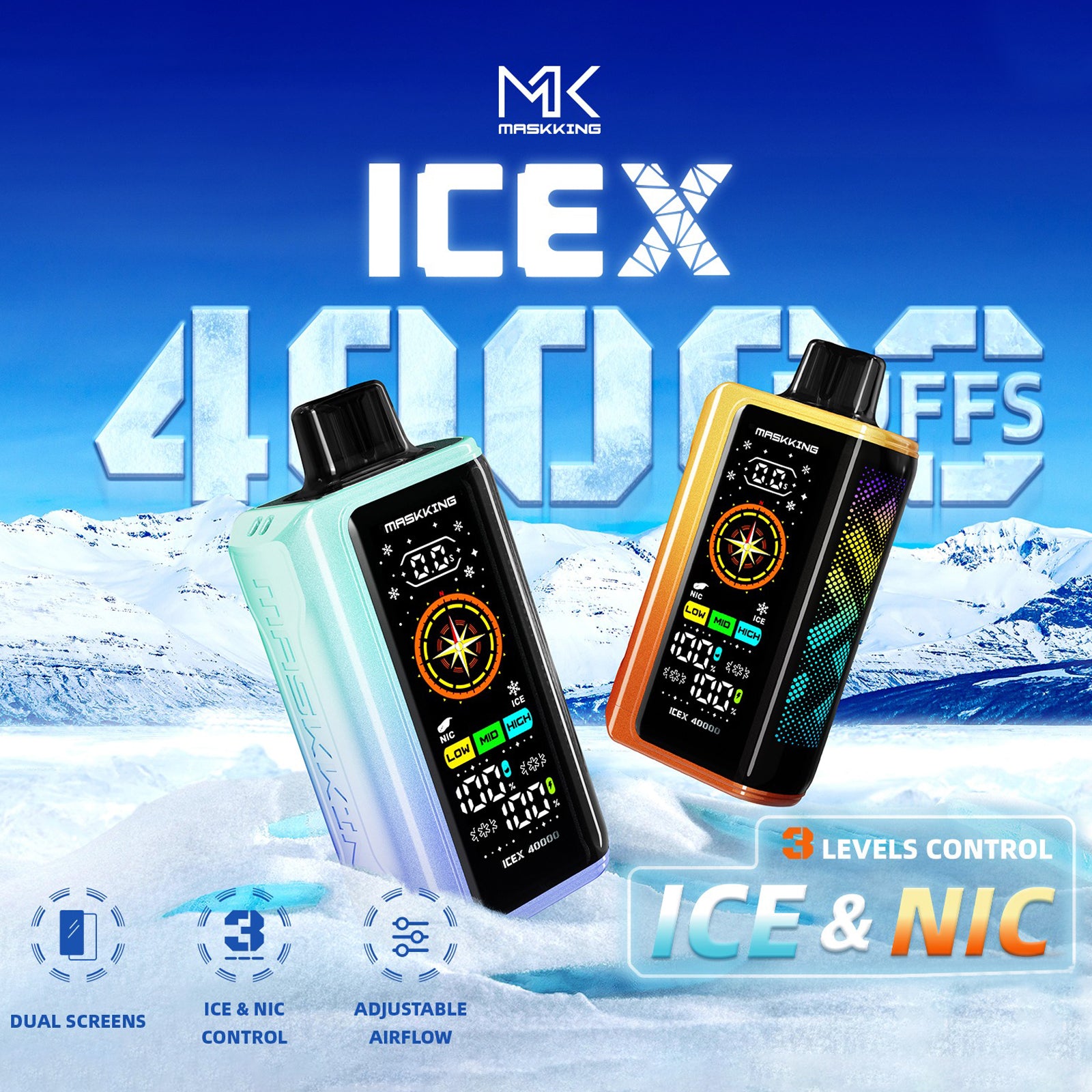 MASKKING ICEX 40000 Puffs Disposable Vape Wholesale Maskking CTYVape