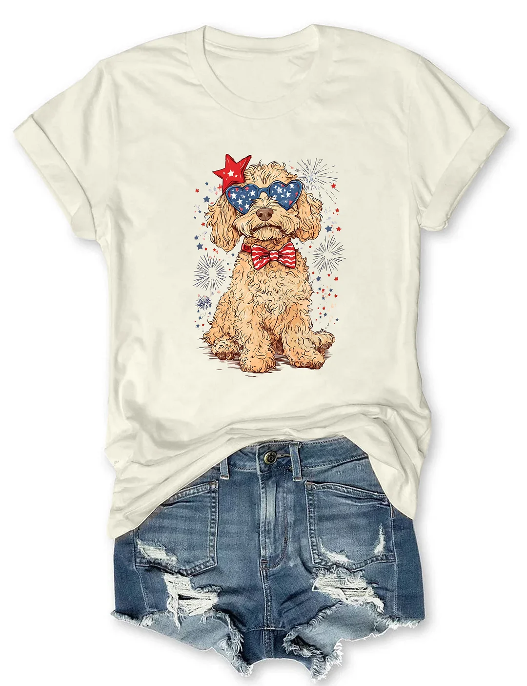 Goldendoodle Patriotic T-shirt
