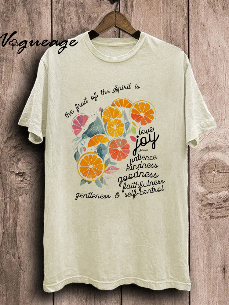 The Fruit Of The Spirt In Love Joy Peace Unisex Washed T-Shirt