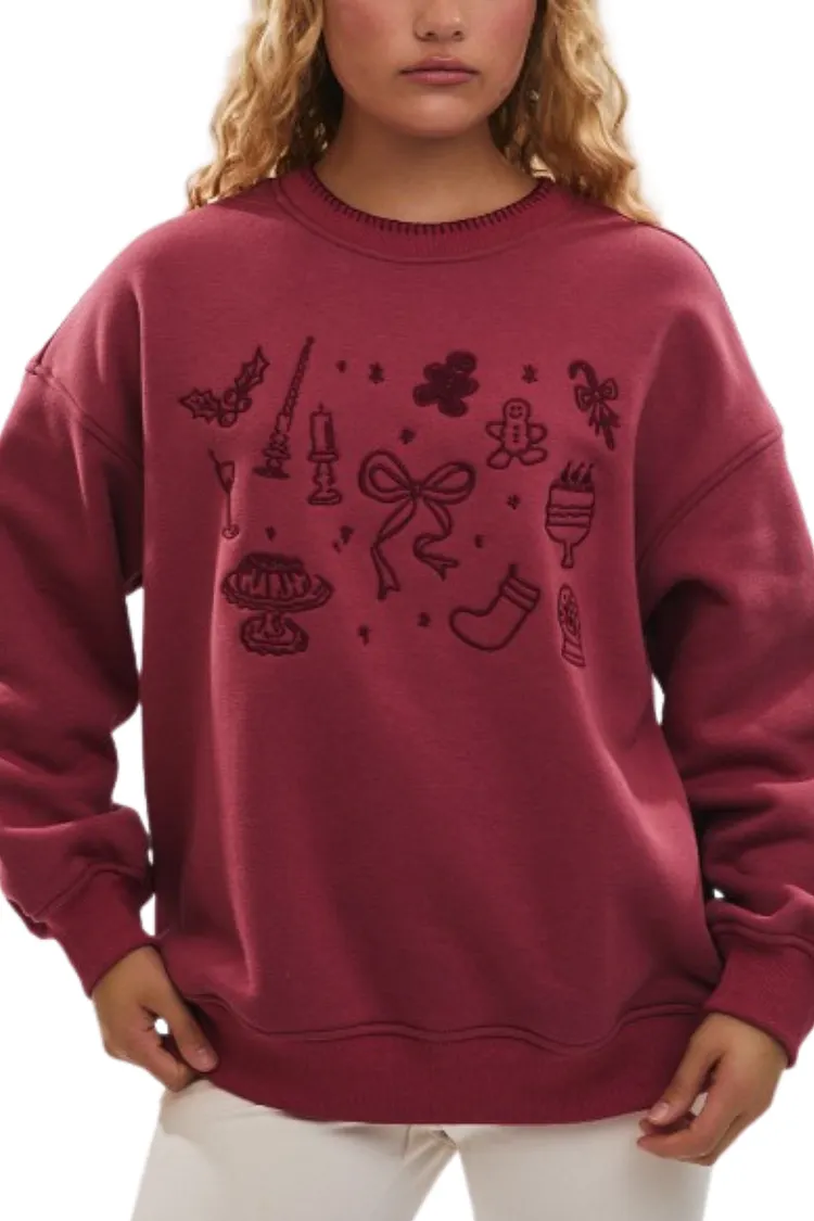 Holiday Cheer Embroidered Crewneck