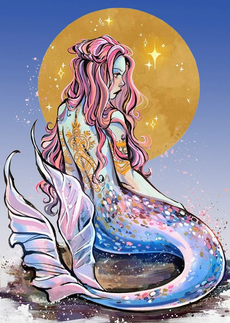 Mermaid 40*60CM(Canvas) Full Round/AB Drill Diamond Painting