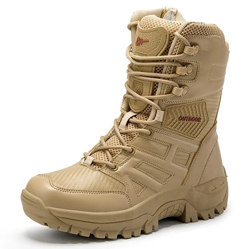 Autumn/Winter Military Tactical Mens Boots Size 39-47 Special Force Waterproof Desert Combat Ankle Boots Army Men's Work Shoes