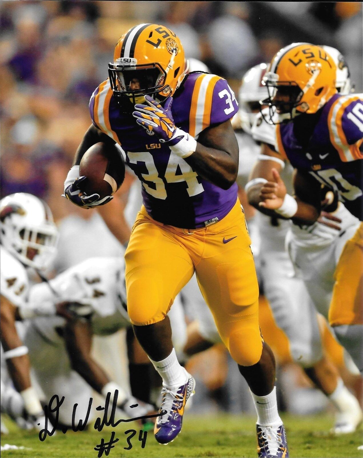 DARREL WILLIAMS HAND SIGNED LSU TIGERS 8X10 Photo Poster painting W/COA