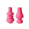 Hot Pink Ceramic Vase, Colorful Ceramic Vase, Modern Dried Flower Vases, Pink Round Vase for Centerpieces Wedding Dinner Table Party Office, Housewarming Gift
