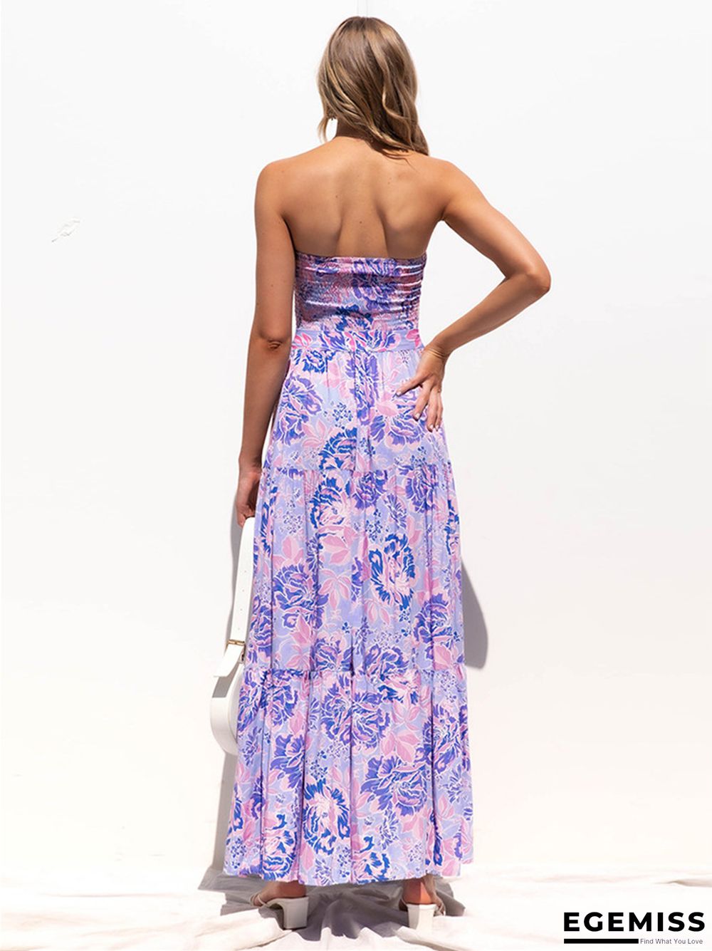 Chest-wrapped Sexy Backless Lace Floral Dress | EGEMISS