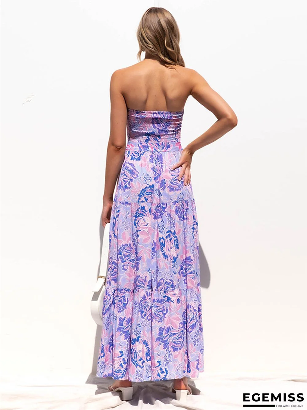 Chest-wrapped Sexy Backless Lace Floral Dress | EGEMISS