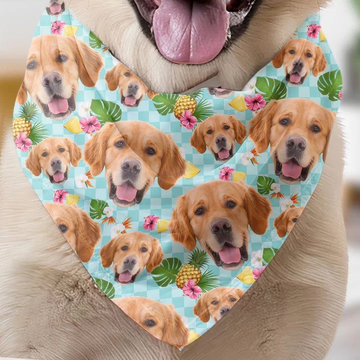 Hawaiian Bandana Pet Custom Face-pet scarf