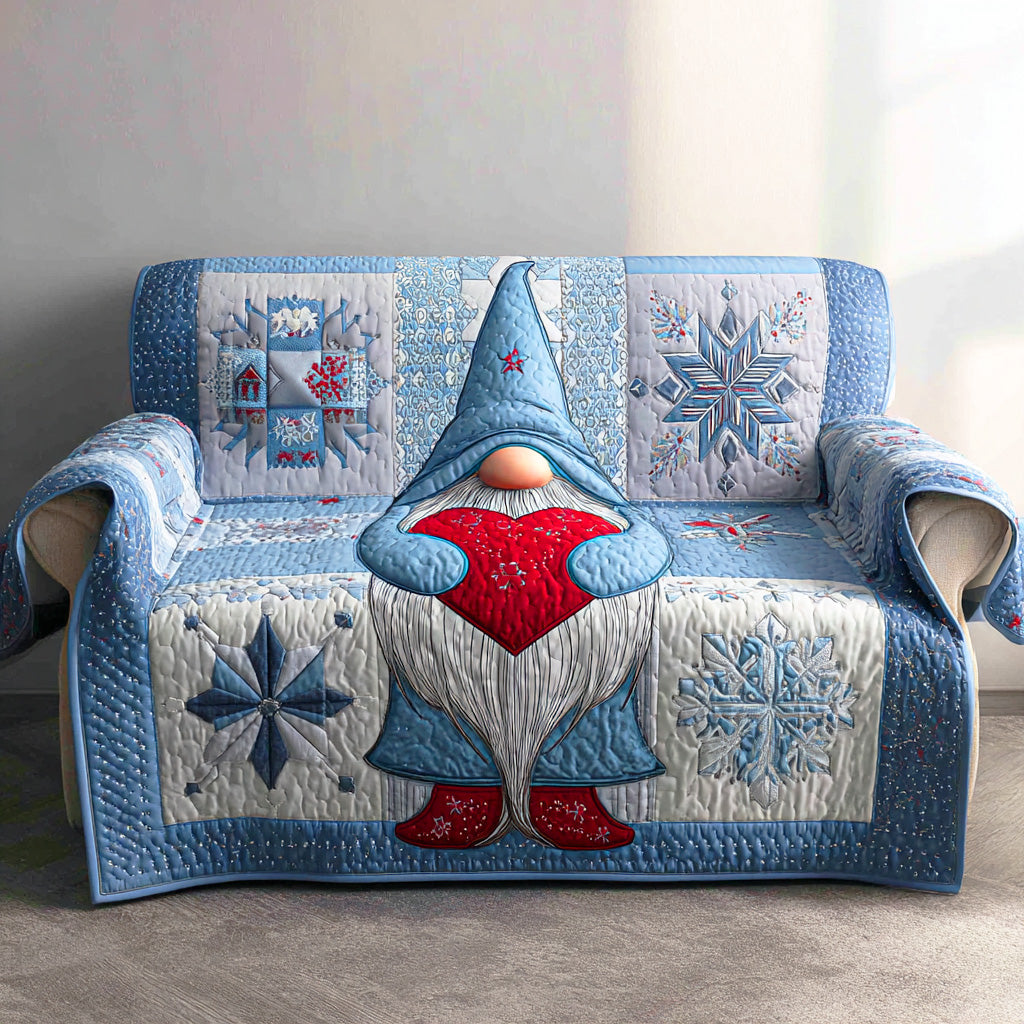 Merry Gnome Gathering Quilted Sofa Cover NCU0TD1039 everthome