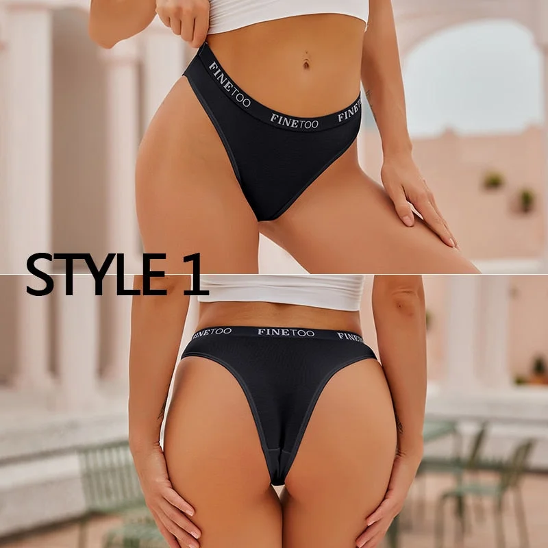 FINETOO Cotton Brazilian Panties Women M-XL Low-Rise Underwear Ladies Soft Underpants Female Panty Lingerie Cotton Panties 2021