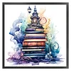 >SALE<Full Embroidery Eco-cotton Thread 11CT Printed Book Stack Cross Stitch 60x60cm