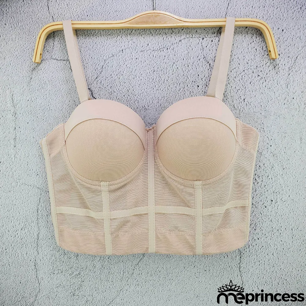 Thin Sexy Tight Fitting Style Cutout Halter Neck Corset Tank Top Women's Crop Short Strapless Top Wrap