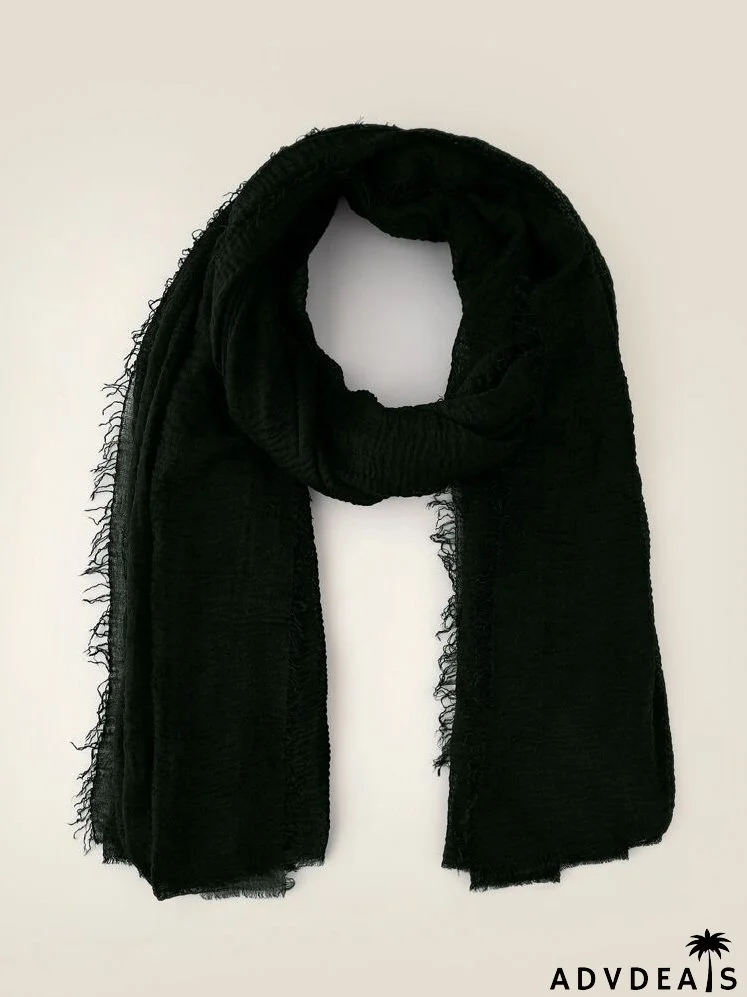 Raw Hem Scarf