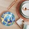 (US Local)6 PCS Acrylic Washable Diamond Painting Coasters Kits with Holder (Sea Animal)