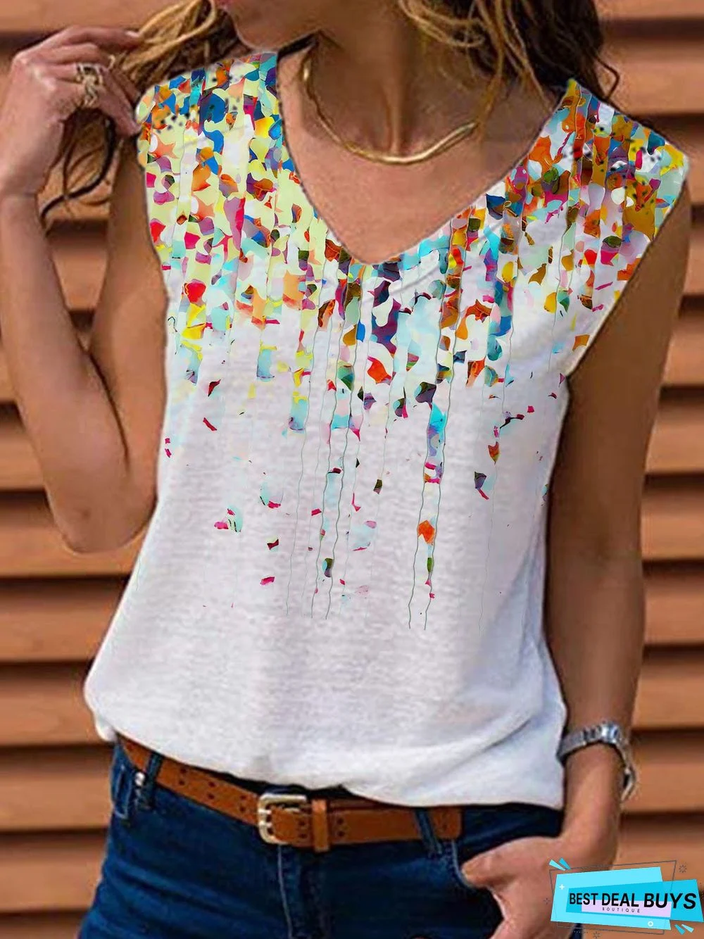 Abstract Printed Top