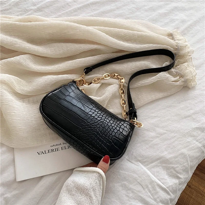Small Stone Pattern PU Leather Crossbody Bags For Women 2020 Shoulder Simple Bag Female Travel Chain Handbags And Purses