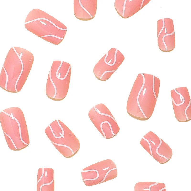 Churchf Wear Nail Line Art Nail Coloring Fake Nails Press On Nail Wear Nails