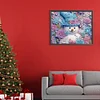 >SALE<5D DIY Partial Special Shaped Drill Diamond Painting Snowman-Purple Decor40x50cm