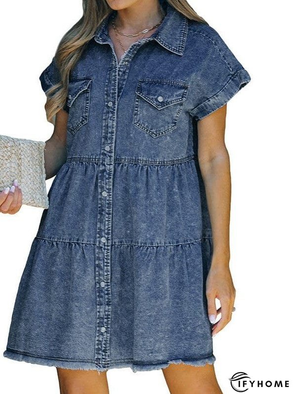 Pocket Denim Dress | IFYHOME