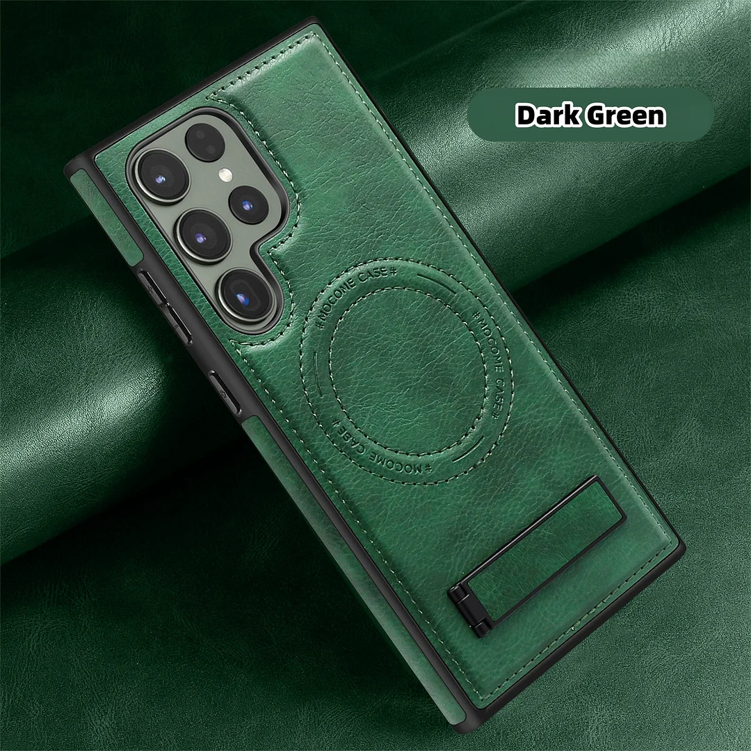 Suitable for Samsung S24\23 series pebbled leather holder mobile phone case