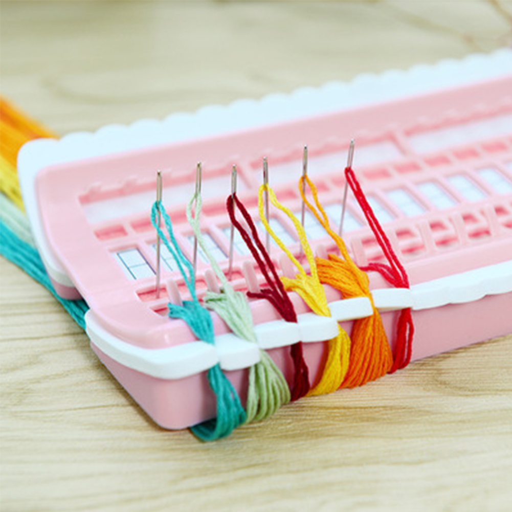 30-hole Sewing Tool Kit Cross Stitch Row Line Floss Thread Holder with ...