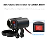 Motorcycle Handlebar USB Charger with Switch Waterproof Cigarette Lighter Socket