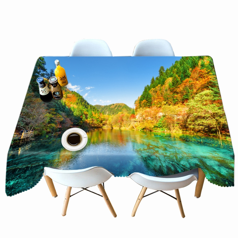 

Natural Scenery - 3D Tablecloth, 140*140cm, 501 Original