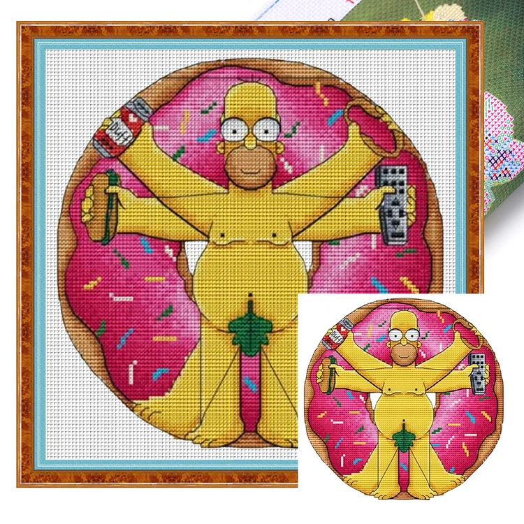 Simpsons (25*25cm) 18CT Stamped Cross Stitch gbfke