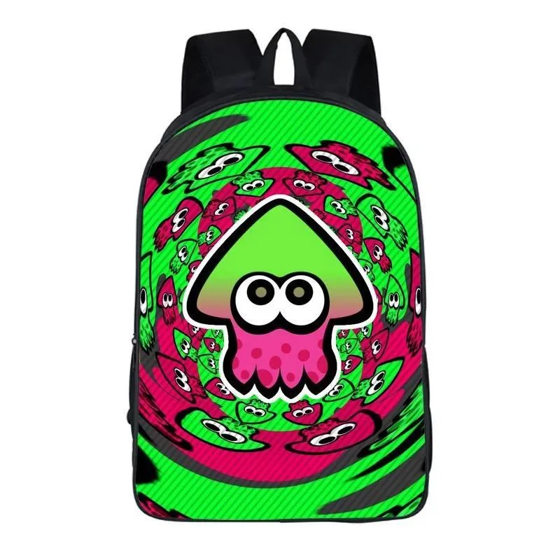 Buzzdaisy Game Splatoon #3 Backpack School Sports Bag For Children Kids Birthday Gift