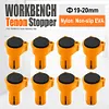 8Pcs Workbench Peg Brake Stops Clamp 19/20mm Dogs Woodworking Table Limit Block