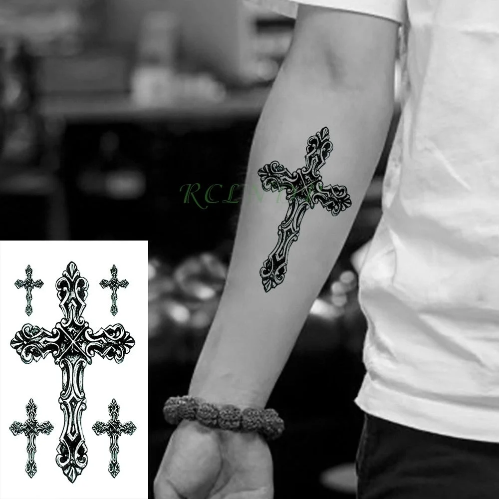 Waterproof Temporary Tattoo Sticker Love Heart Pattern Letters Design Arabic Writing Flash Tatoo Fake Tatto for Woman Men