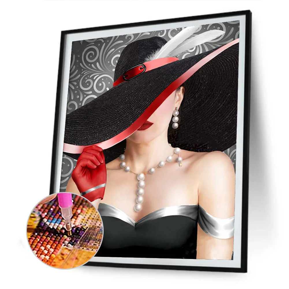Diamond Painting - Full Round Drill - Elegant Lady(30*40cm)