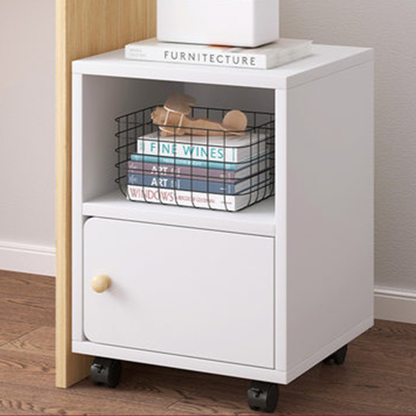 Simple Bedside Table Removable Bedroom Storage Rack With Wheels