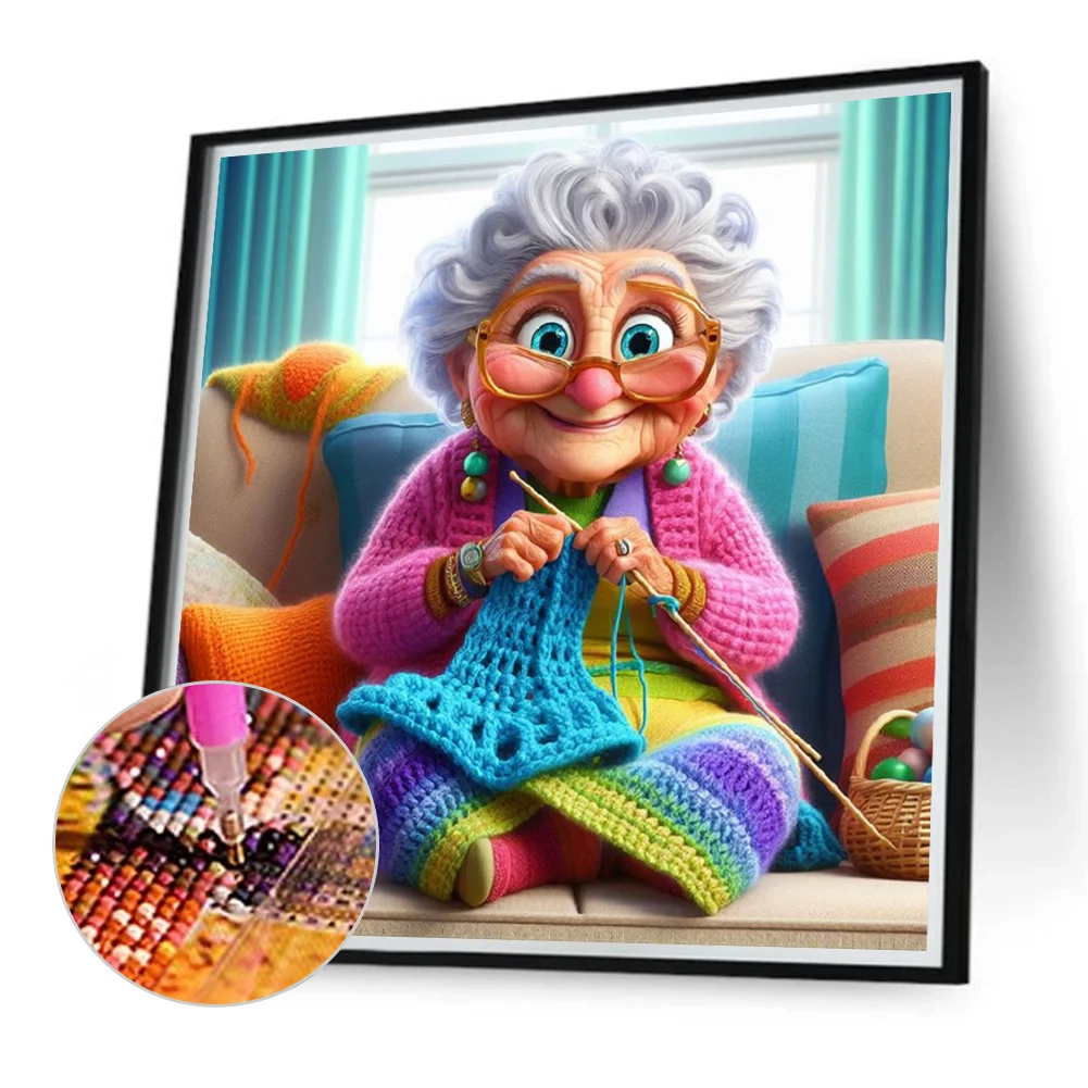 Diamond Painting - Full Round Drill - Grandma(Canvas|40*40cm)