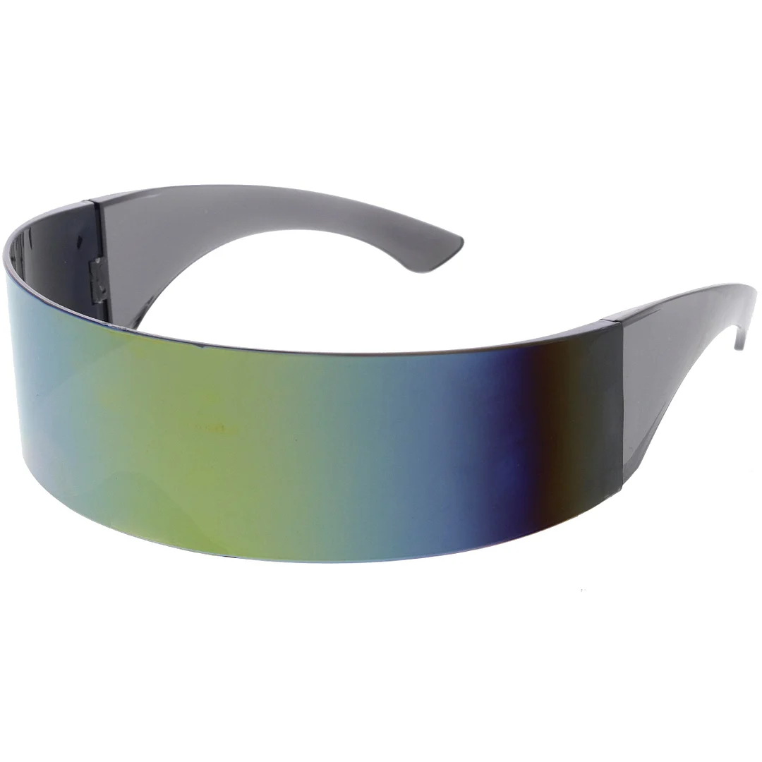 Futuristic Wrap Around Monoblock Shield glasses