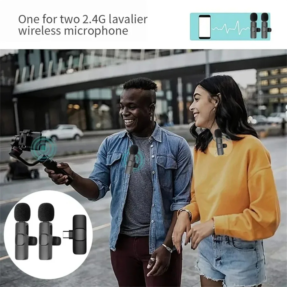 Likron Watches Likron Professional Wireless Lavalier Microphone System - Plug Play Lapel Mic for iPhone