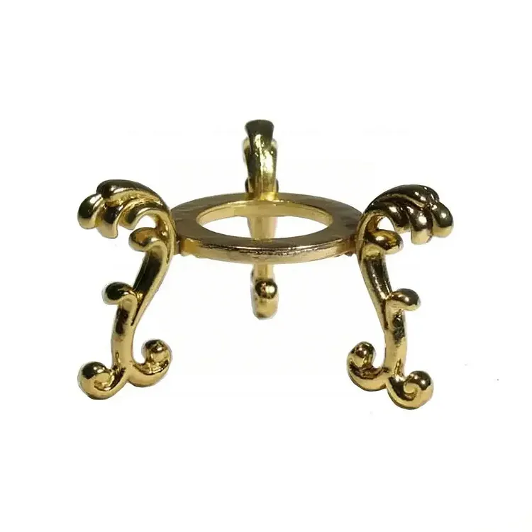 Gold/Silver-Plated Flowering Crystal Sphere Stand
