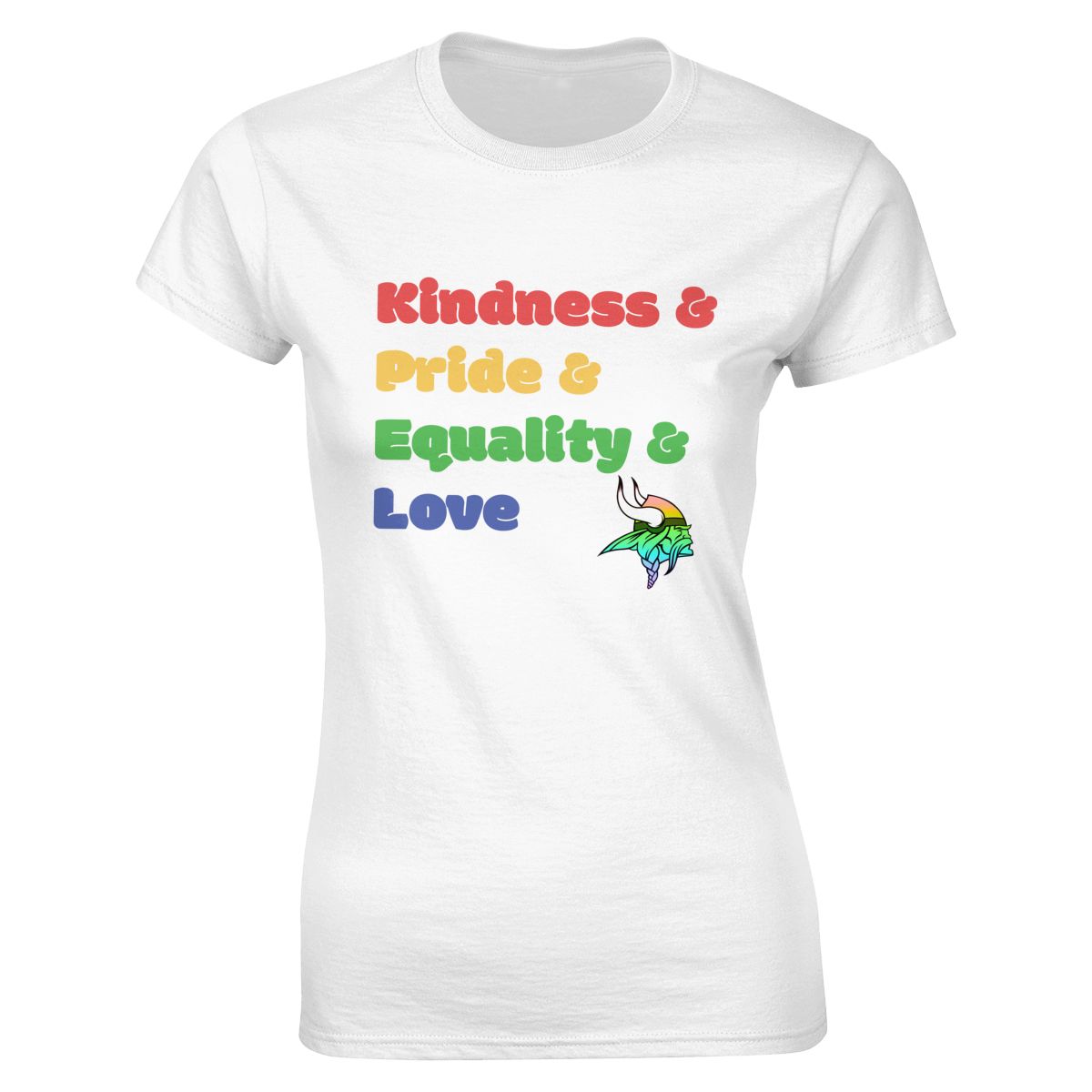 Minnesota Vikings Colorful LGBT Women's Soft Cotton T-Shirt