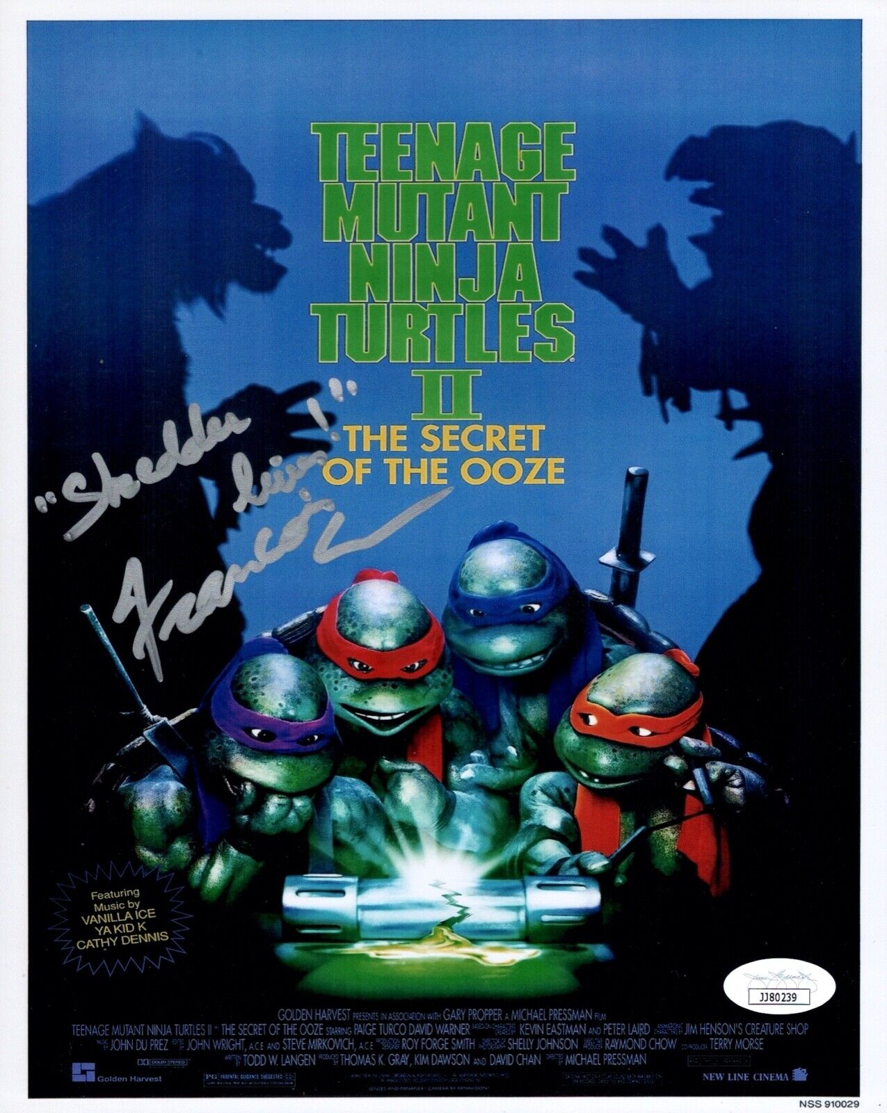 FRANCOIS CHAU Signed SHREDDER TEENAGE MUTANT NINJA TURTLES 8x10 Photo Poster painting JSA COA