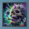 40x40cm Skelett 5d DIY Vollbohrer Runde Diamant Malerei Kit Wohnkultur