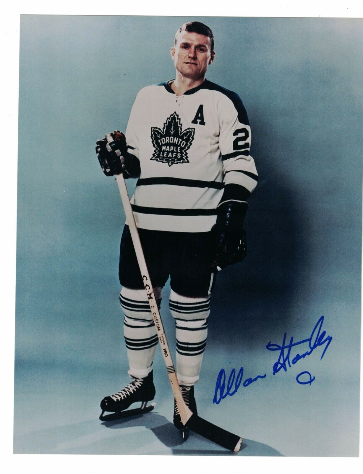 Allan Stanley Boston Bruins Signed 8 x 10