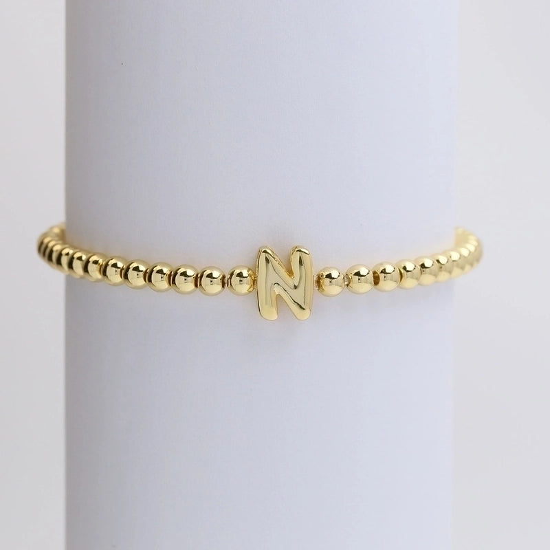 Copper Minimalist Plating Letter Bracelets