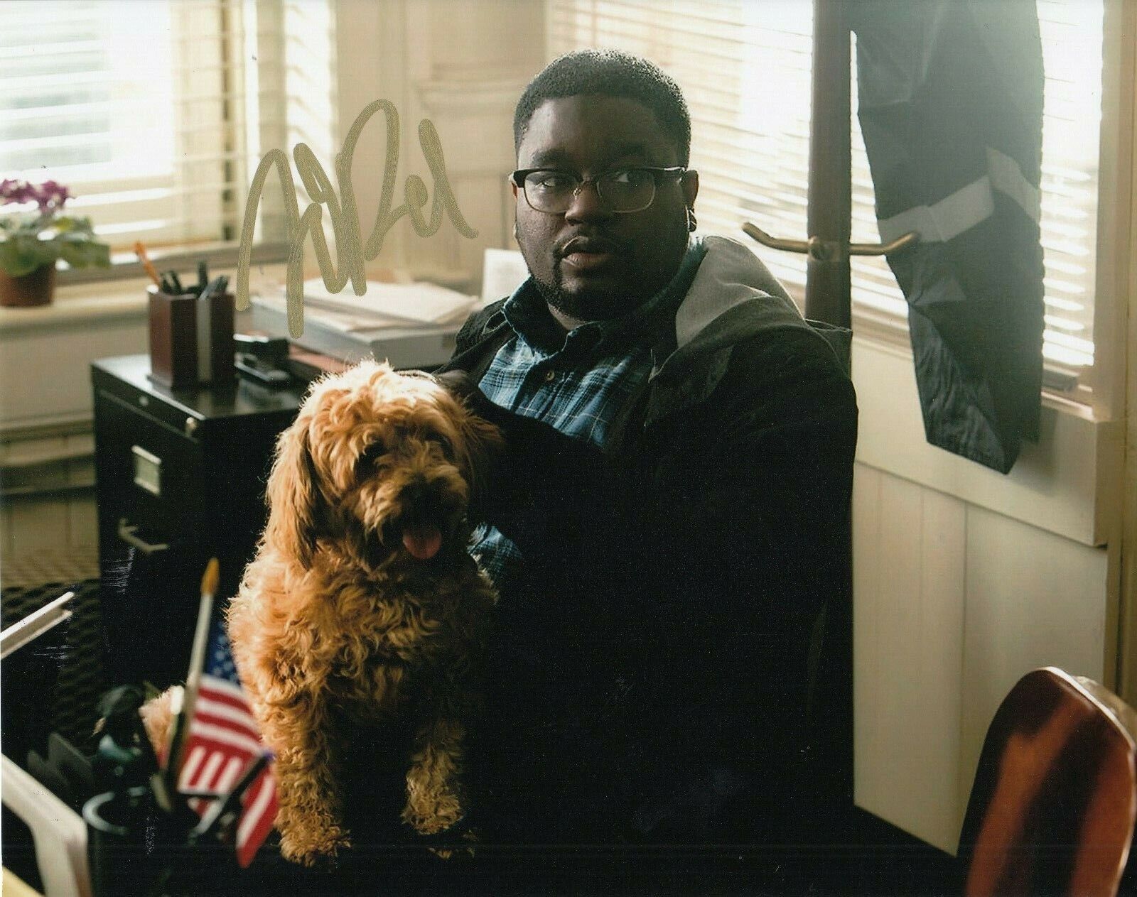 LIL REL HOWERY signed (GET OUT) Bird Box MOVIE Star 8X10 autographed W/COA #8